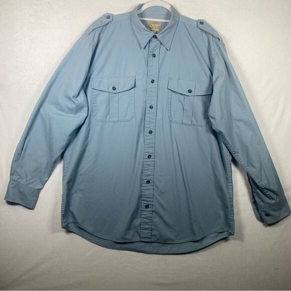 Cabela's Safari Series Button Down Light Blue Shirt Size Large - Picture 1 of 12